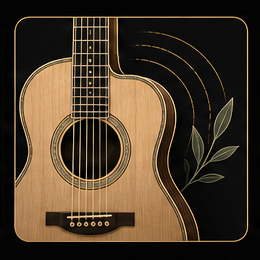 Illustration representing a custom guitar maker website project