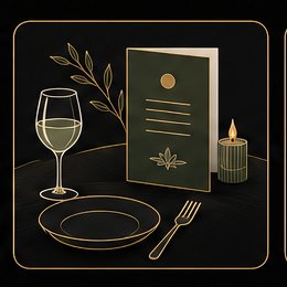 Illustration representing a dining club events and membership website project