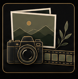Illustration representing a photography, workshops and prints website project